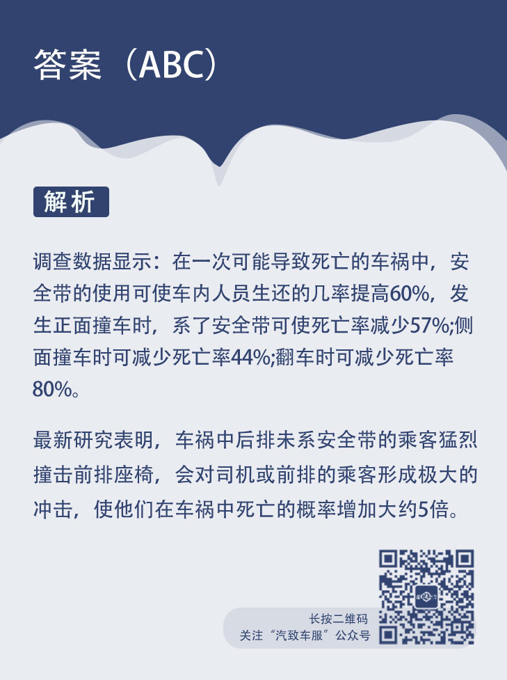【7.30答题日历】开车不系安全带记1分，罚款50元！ 